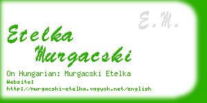 etelka murgacski business card